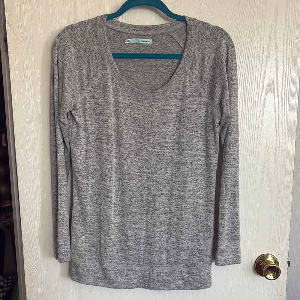 Maurices Heather Gray Long Sleeve Women's Tee